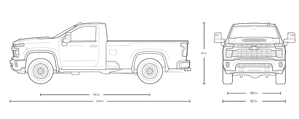 Silverado HD 2500 Regular Cab Line Art