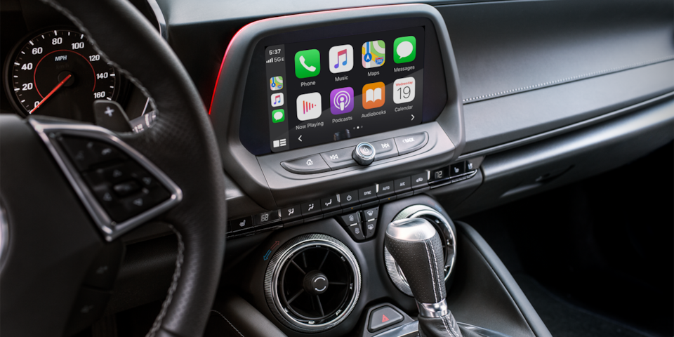 Apple Carplay Feature Within The Infotainment System Inside The 2024 Chevy Camaro
