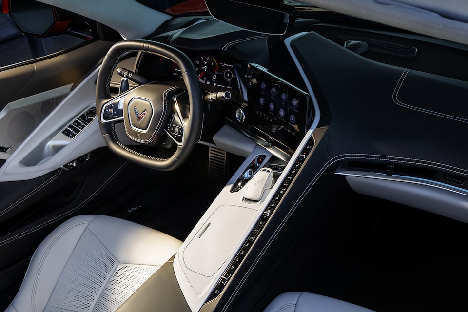 Sky Cool Gray Interior Seats in The 2024 Chevy Corvette