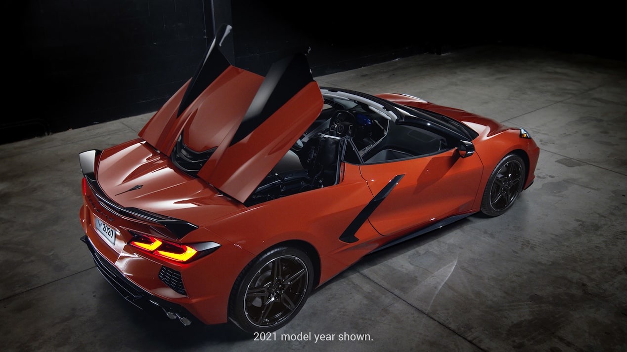 2024 Chevy Corvette Convertible in Amplify Orange Tintcoat Retracting Roof