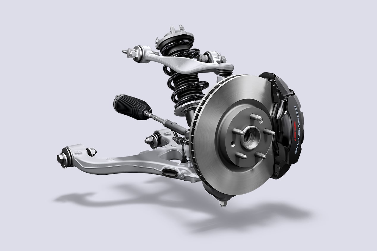 2024 Chevrolet Stingray Corvette Shocks and Wheel Platform