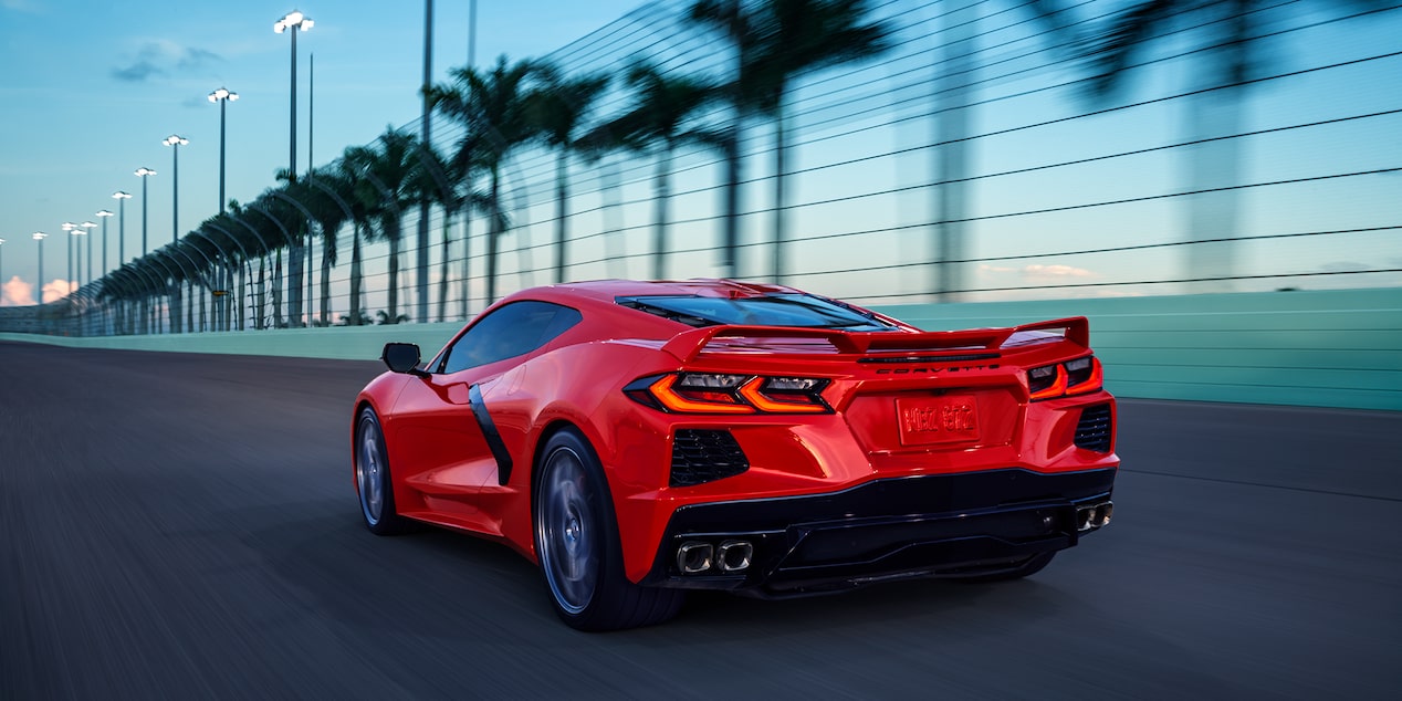 2024 Chevy Corvette Stingray Driving Down a Highway
