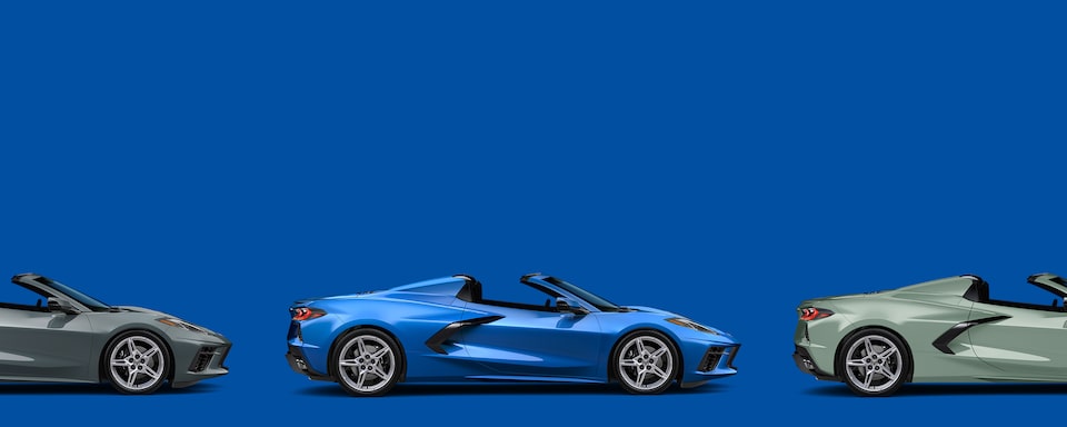 2024 Chevy Stingray Corvette Models In a Row