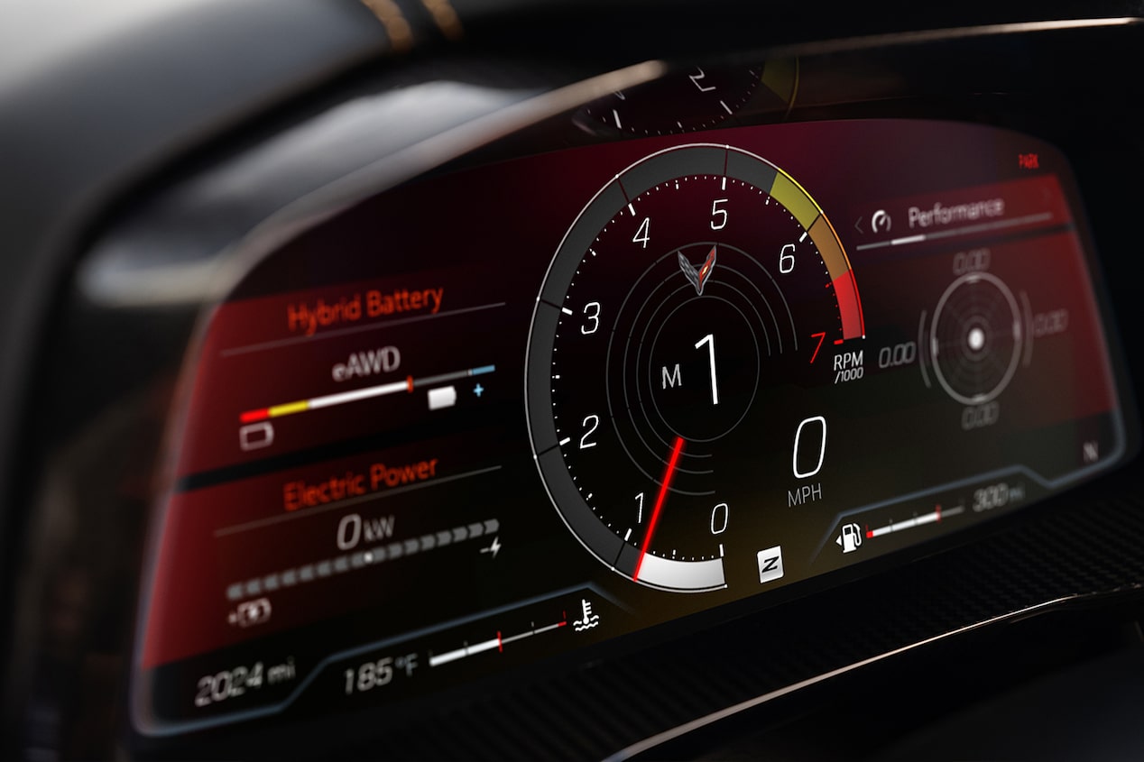2024 Chevrolet Corvette E-Ray Interior Driver's Information Center Screen Display