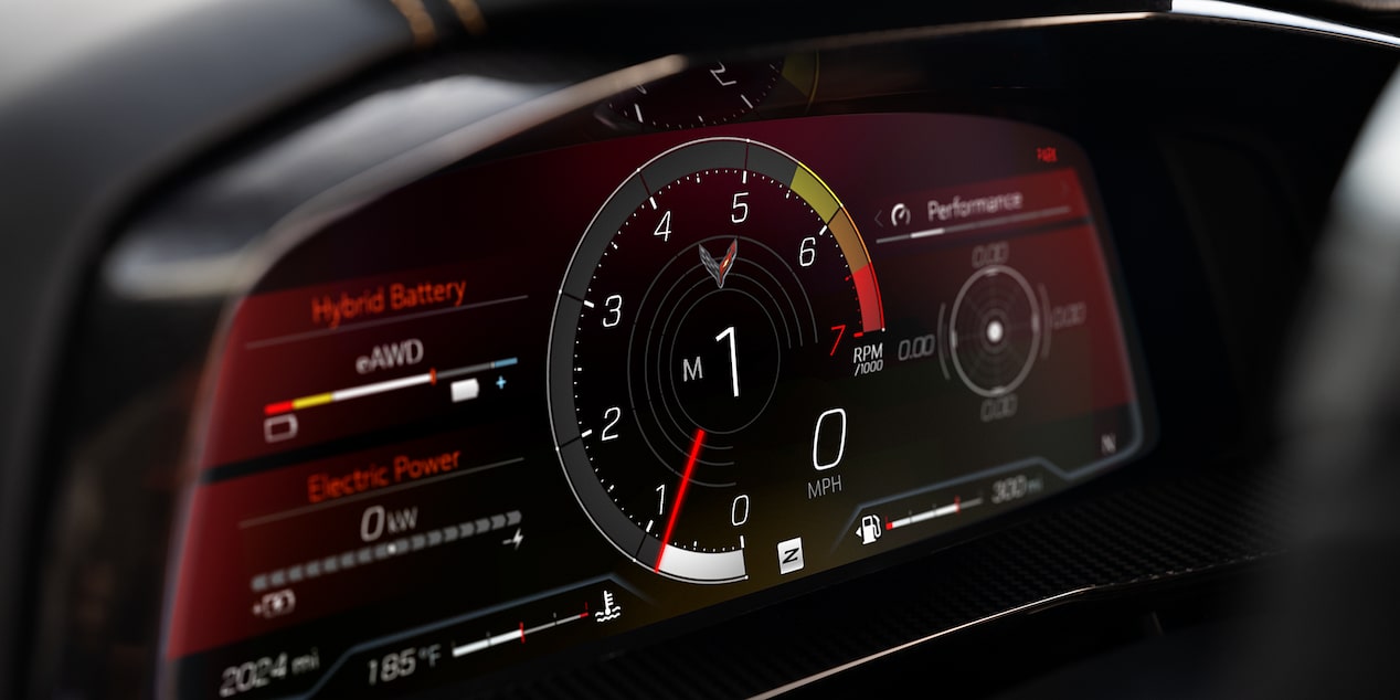 2024 Chevrolet Corvette E-Ray Interior Driver's Information Center Screen Display