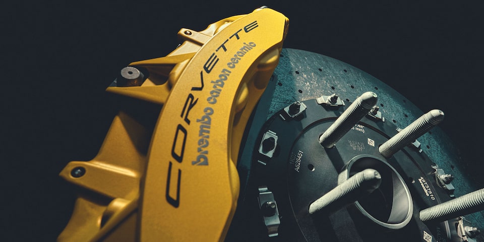 The Standard 4-Piston Rear Brakes of the 2024 Corvette Z06