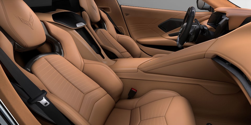 The Tan Jet-Like Cockpit of the Corvette Z06
