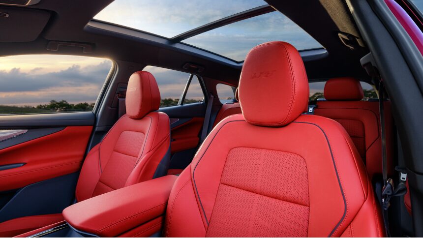 Blazer EV Red Interior Seating
