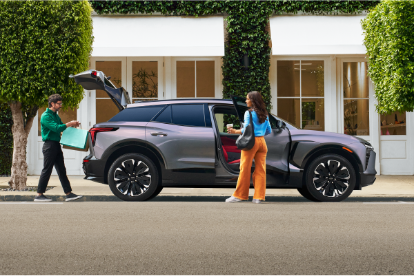 Couple Packing Trunk of Blazer EV