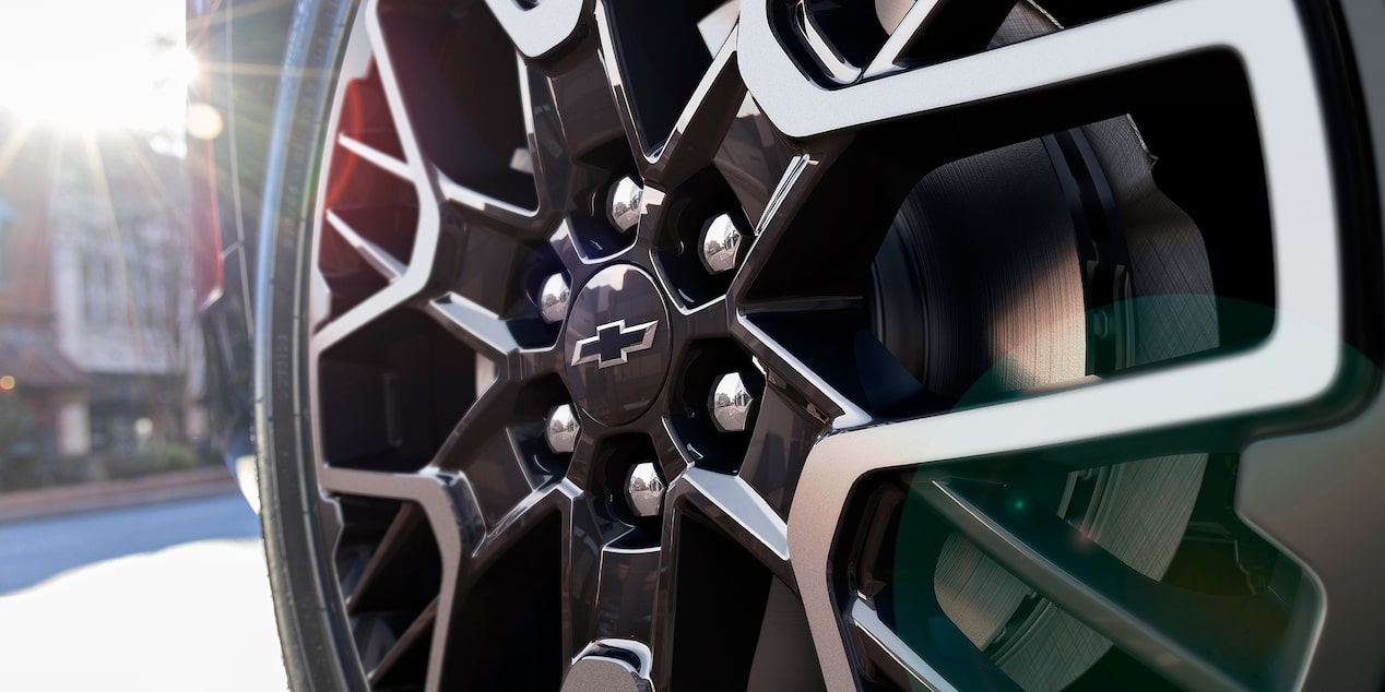 Closeup on Wheel of a Chevrolet Vehicle