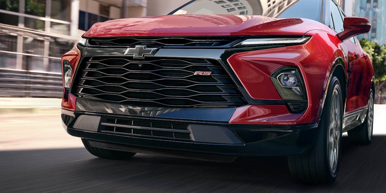 Closeup of the Grille on a 2024 Chevrolet Blazer SUV