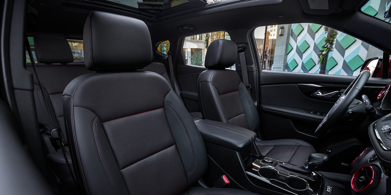 View of Front Seats in a Chevrolet Blazer SUV