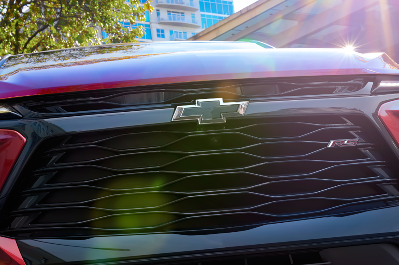 Closeup on the Grille of a 2024 Chevrolet Blazer SUV