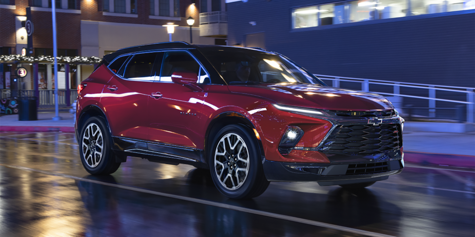 2024 Chevrolet Blazer SUV in the city at night