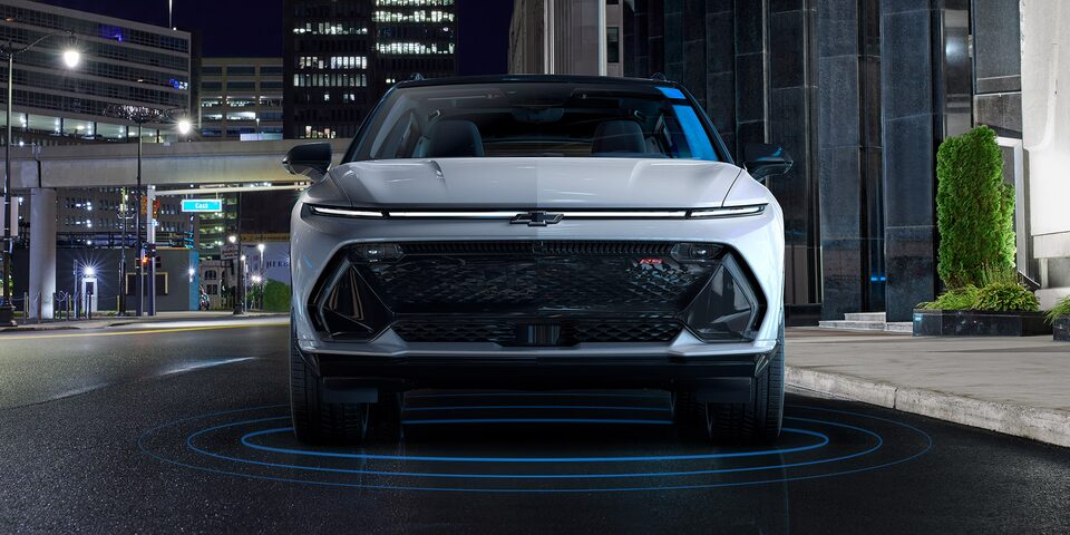 2024 Equinox EV Front View at Night