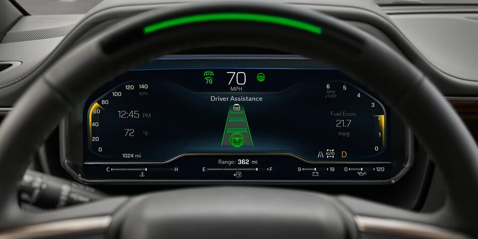Super Cruise Dashboard Display Inside The 2024 Chevy Tahoe