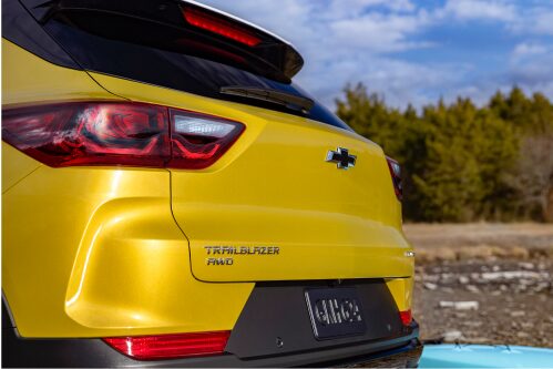 The Charming Rear-End Design of the Trailblazer Parked Near the Woods