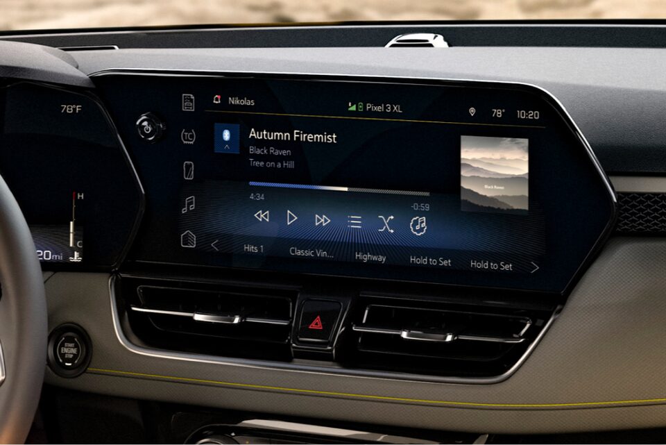 Ambient Sound Settings of the Trailblazer's Infotainment System