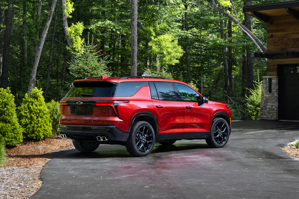 2024 Chevrolet Traverse Parked in a Driveway in the Woods