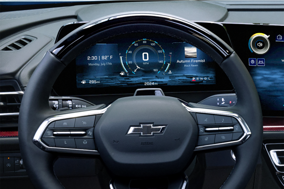 The Driver's Interior Information Center Located on the Dashboard of the Chevy Traverse