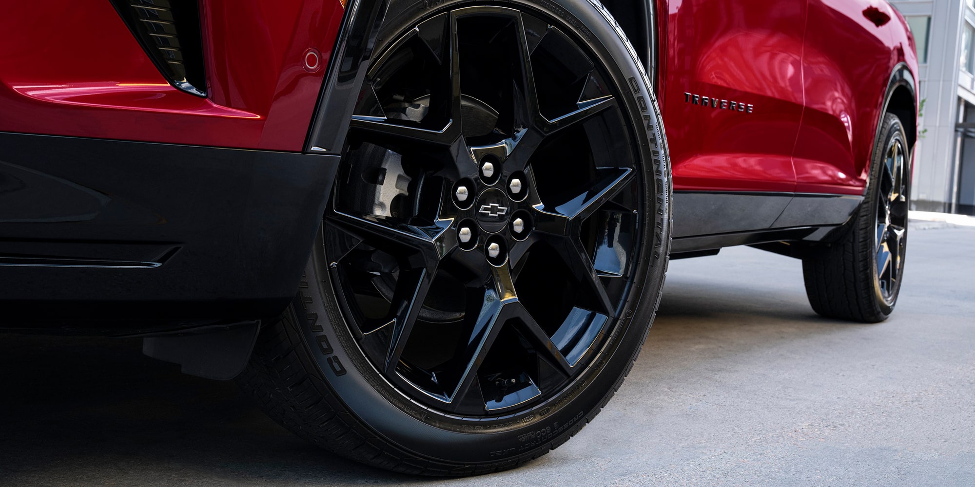 Wheels of a new Chevy Traverse