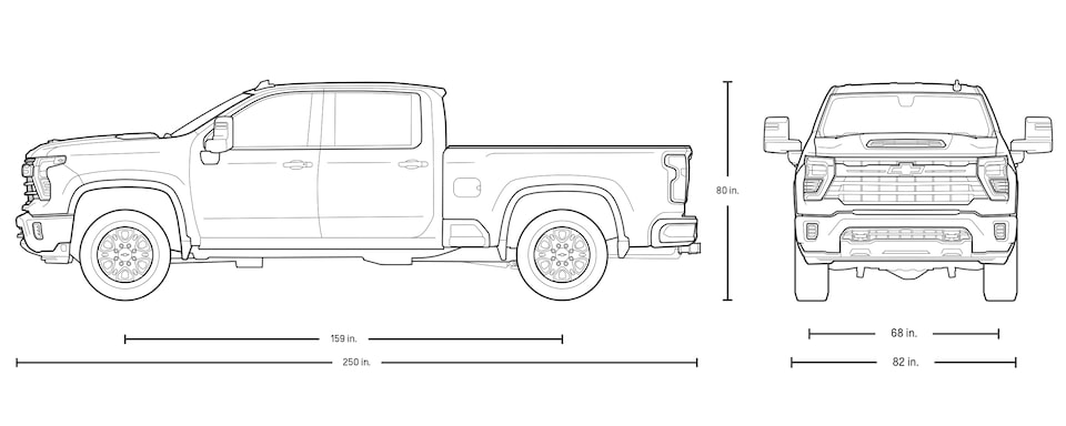 Silverado HD 2500 Crew Cab Line Art
