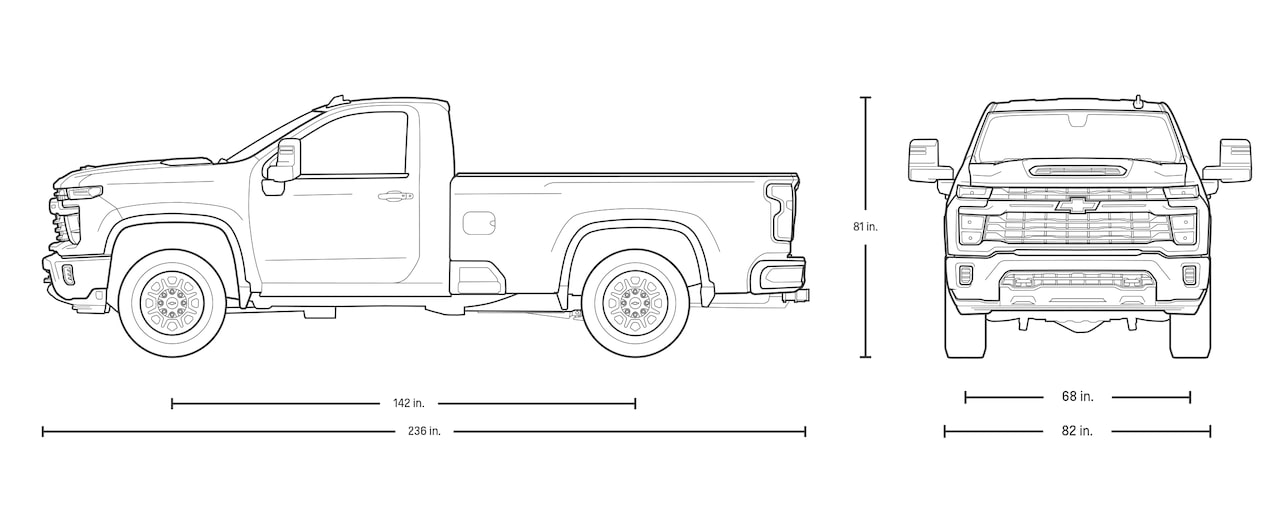 Silverado HD 2500 Regular Cab Line Art