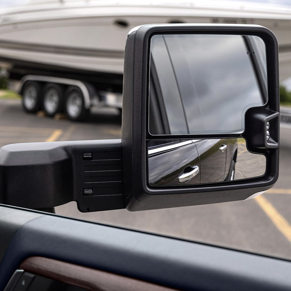 The Driver Assistive Side Mirrors of the 2024 Silverado HD