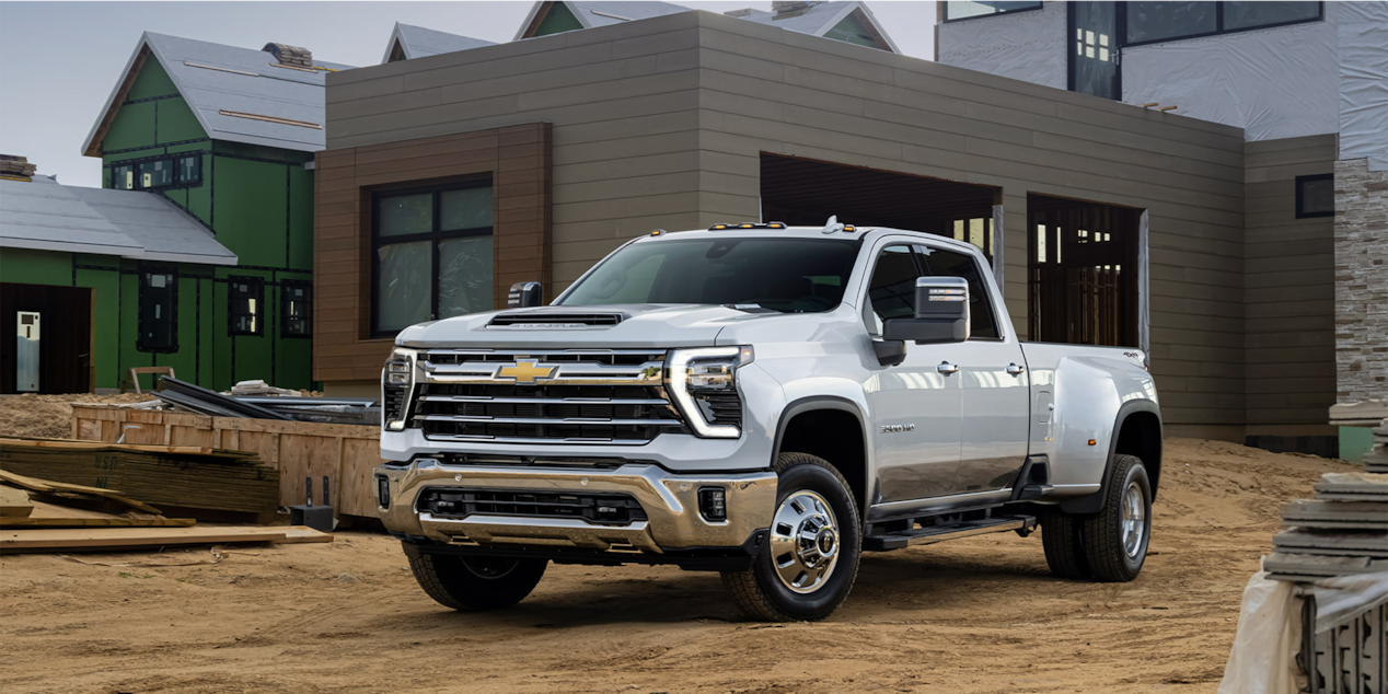 2024 Silverado HD Parked Outside House Under Construction