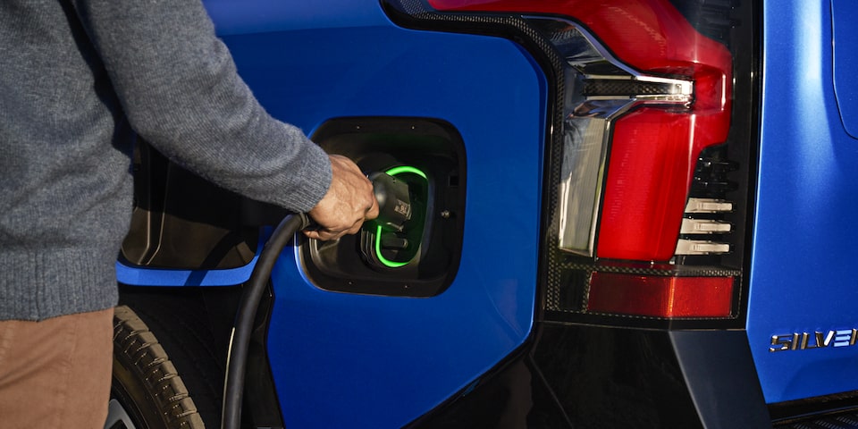2024 Chevy Silverado EV at Charging Station