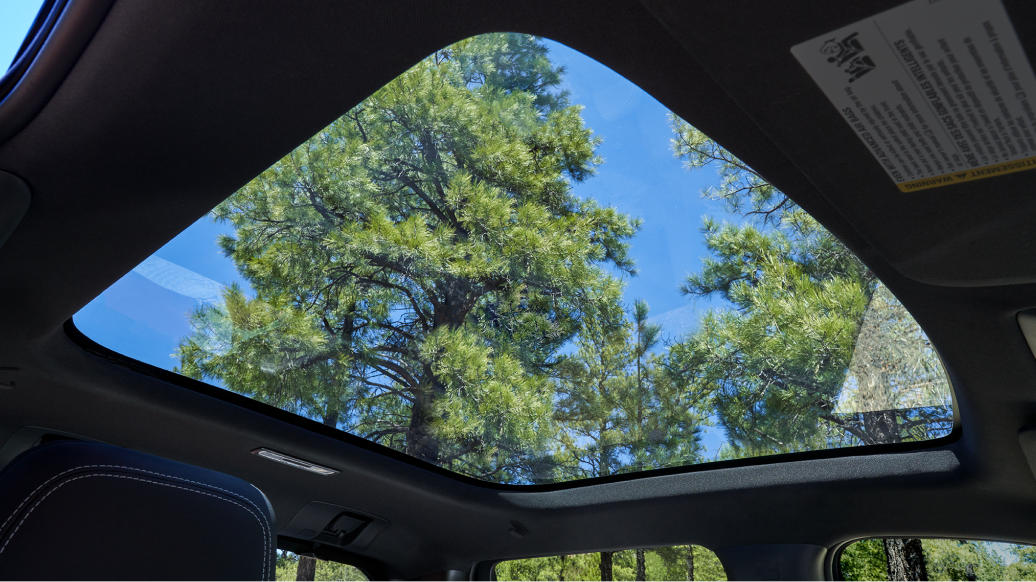 Chevy Silverado EV Interior View of Large Sunroof