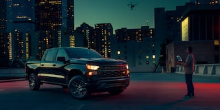 2024 Chevrolet Silverado 1500 Three-Quarters View Parked in City