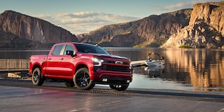 2024 Chevrolet Silverado 1500 Three-Quarters View Parked by a Lake