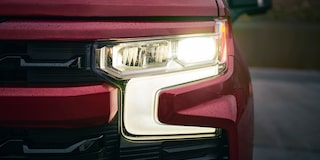 2024 Chevrolet Silverado 1500 Close up View of Head Light Beams