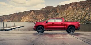2024 Chevrolet Silverado 1500 Pickup Truck Parked by a Lake