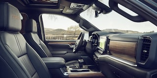 2024 Chevrolet Silverado Interior View of Front Seats From the Passenger Side Door