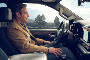 Man Using Hands Free Super Cruise Technology on 2024 Silverado