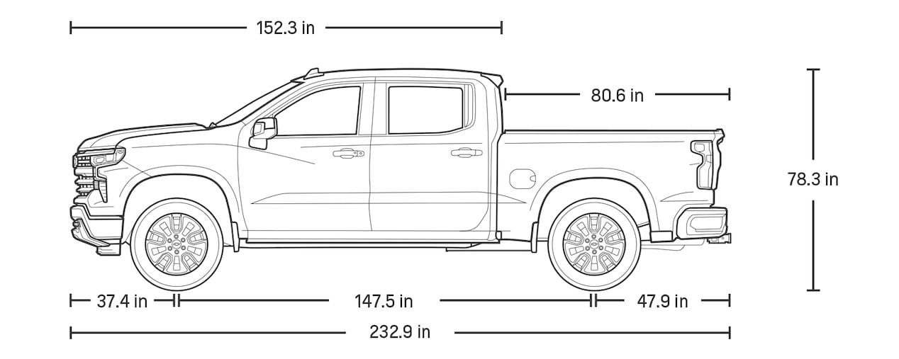 The 2024 Silverado Crew Cab Dimensions Drawing