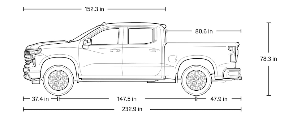The 2024 Silverado Crew Cab Dimensions Drawing