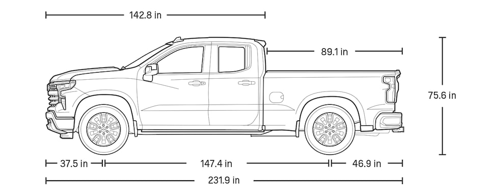 The 2024 Silverado Crew Cab Dimensions Drawing