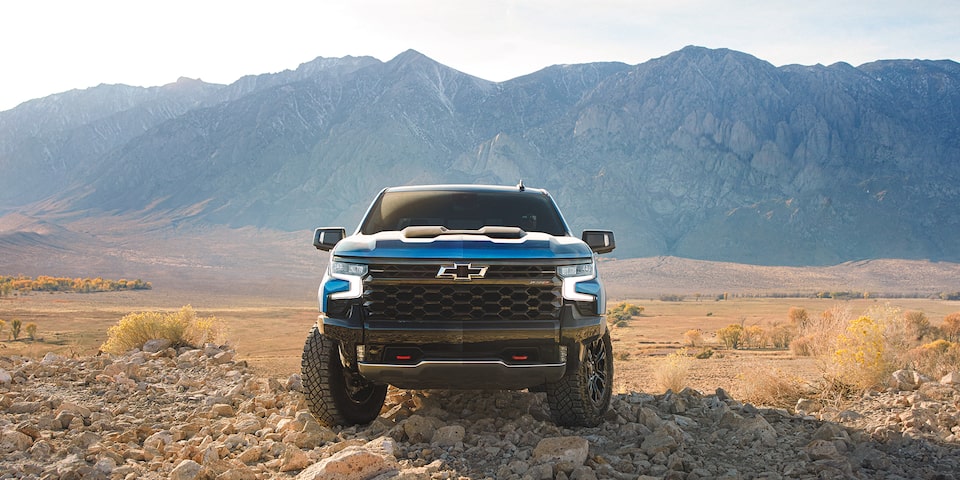 The 2024 Silverado Parked in the Desert