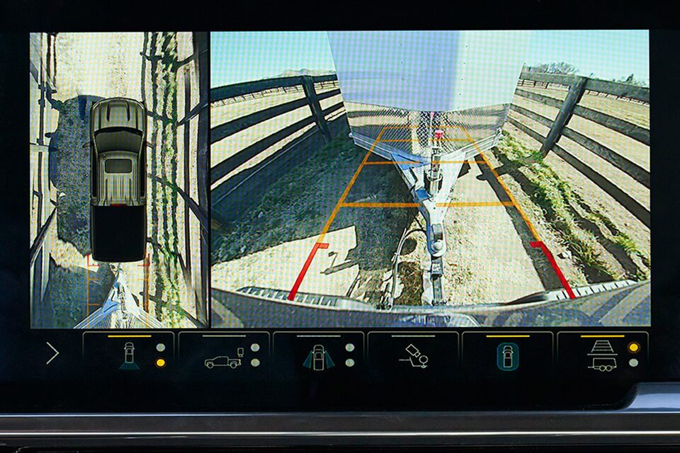 View from the Chevrolet Silverado Towing Camera