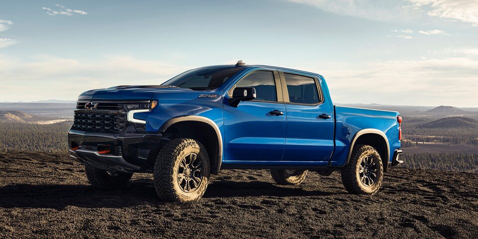 The 2024 Silverado Parked in the Desert