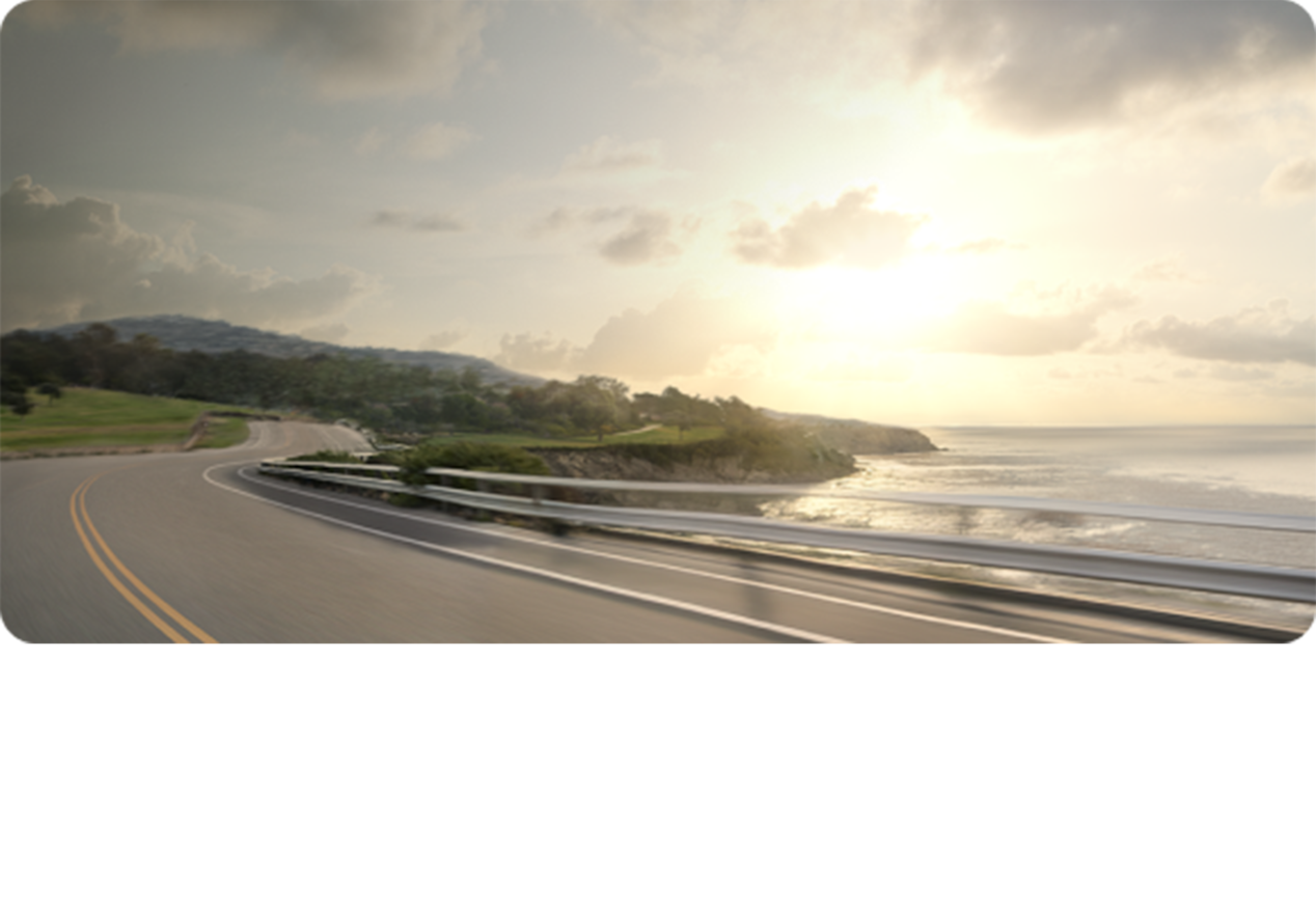 Road with Sunrise Backplate for Malibu 2LT