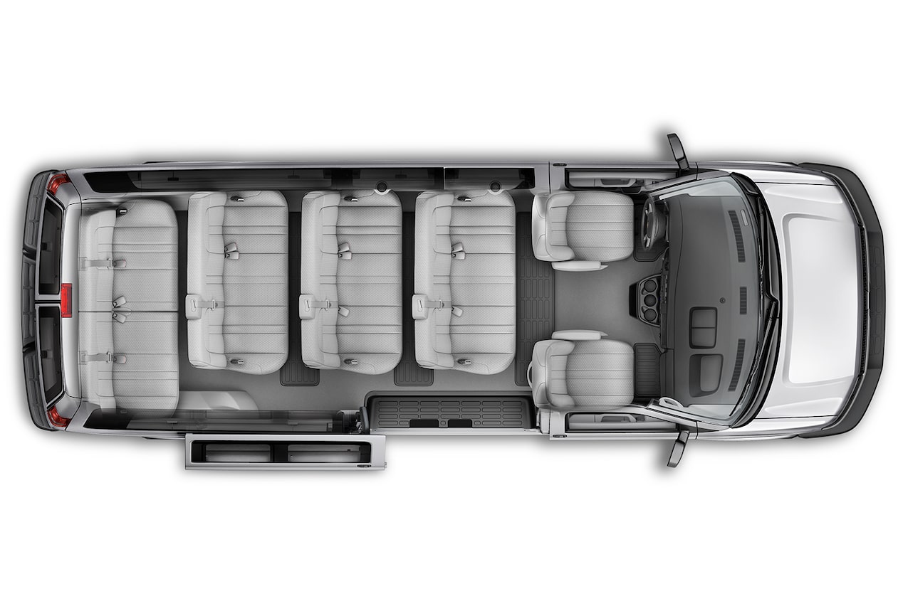 2025 Chevy Commercial Express Passenger Van 15 Passenger Interior Option