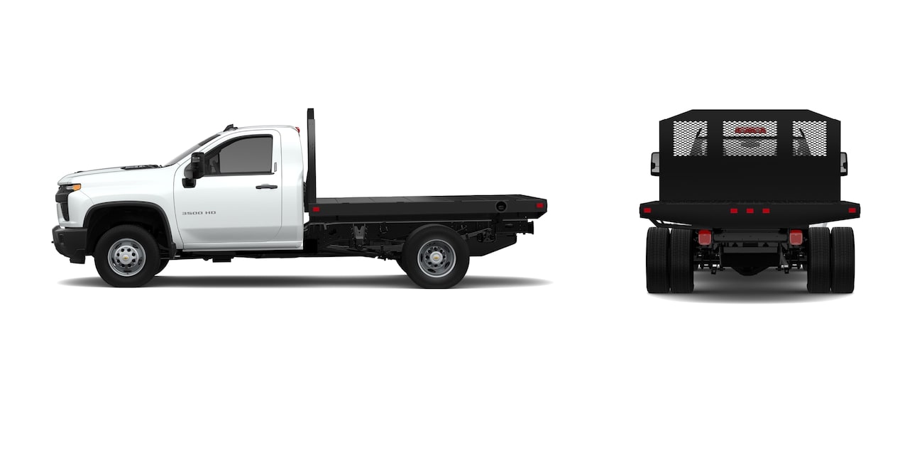 La Chevy Silverado 3500 HD de chasis con cabina 2025 con configuración de caja plana
