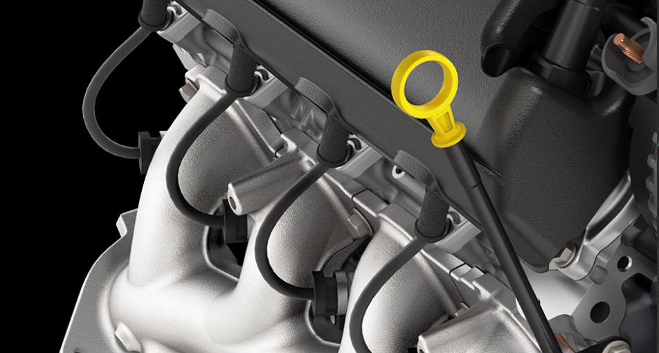 Primer plano del motor de la Chevy Silverado