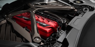 Chevy Corvette Z06 with Its Engine Hood Open and Exposed