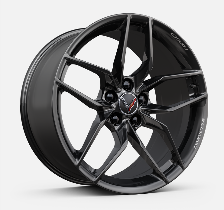 Corvette Z06 2025, rines negros