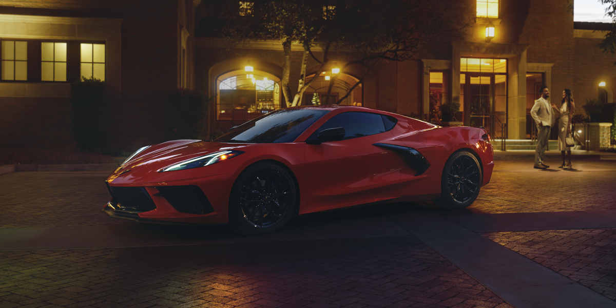 2025 Chevrolet Corvette Stingray Parked at Nighttime